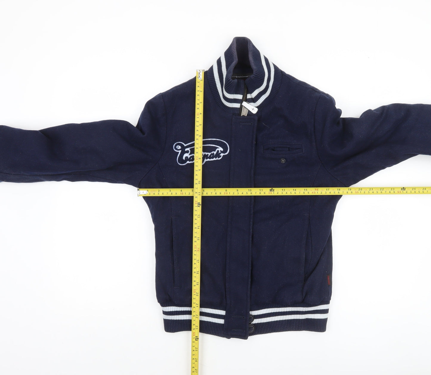 Eastpak Men’s Blue Wool Varsity Jacket Size S College Style