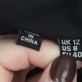 Superdry Women Black Long Hooded Puffer Coat Size 12