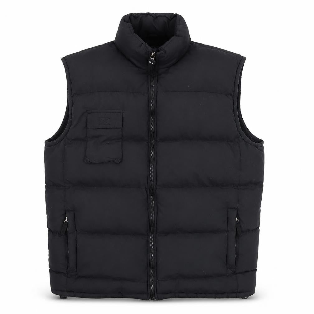 Blue Lake Men's Black Puffer Waistcoat M Water Resistant Lined Vest