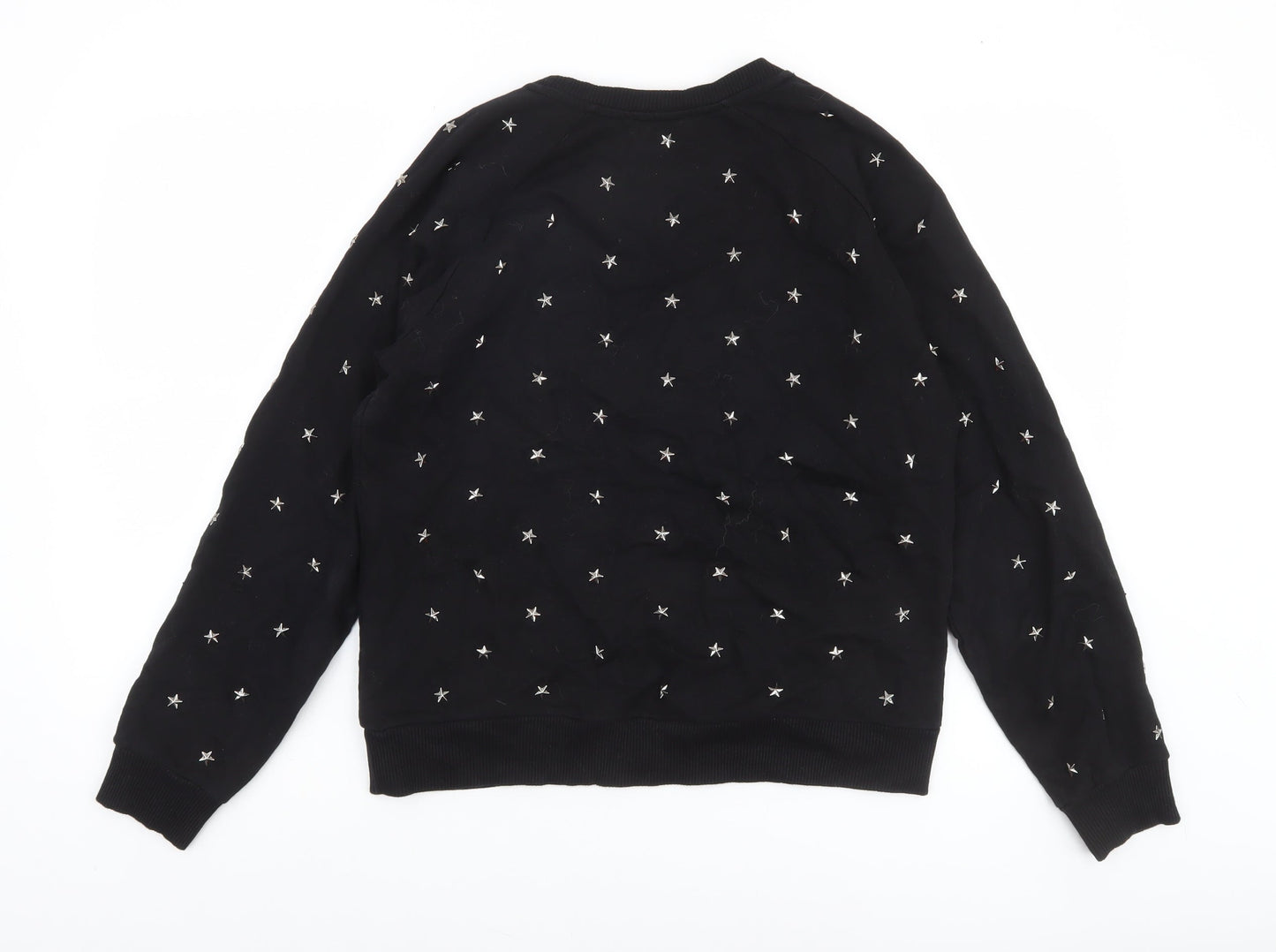 Womens UK M Regular Diesel Black Pullover Sweatshirt