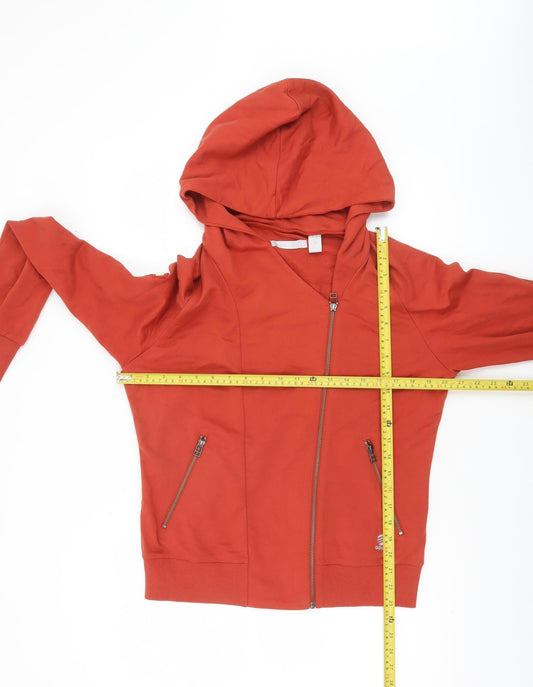 Adidas SLVR Women's Red Full Zip Hoodie Size L Cotton