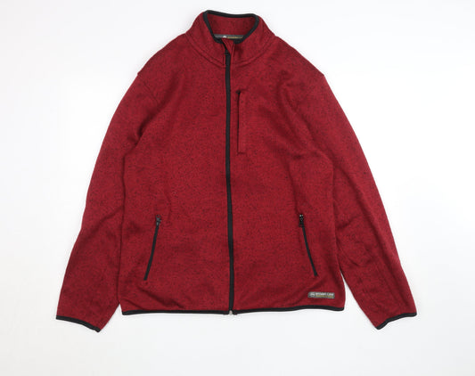 Stormy Life Women’s Red Full Zip Fleece Jacket L Outdoor Activewear