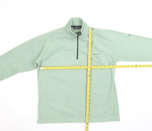 Craghoppers Womens Green Fleece 1/4 Zip Activewear Jacket Size 14