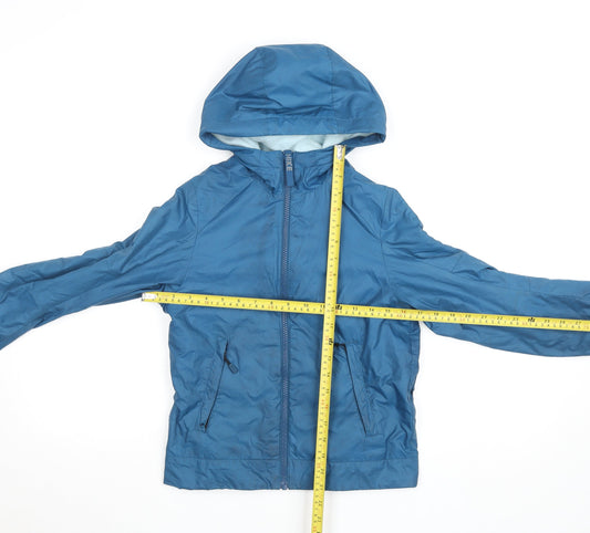 Nike Boys Blue Hooded Windbreaker Jacket 8-10 Years Full Zip Lined