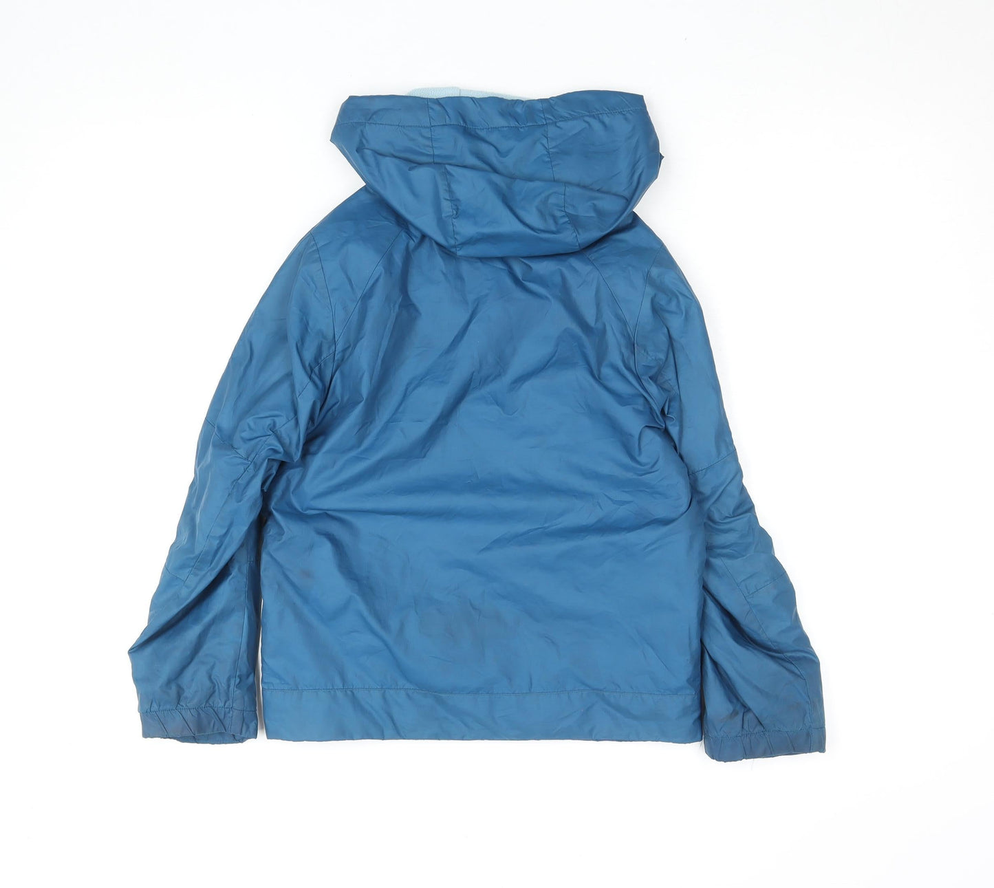 Nike Boys Blue Hooded Windbreaker Jacket 8-10 Years Full Zip Lined