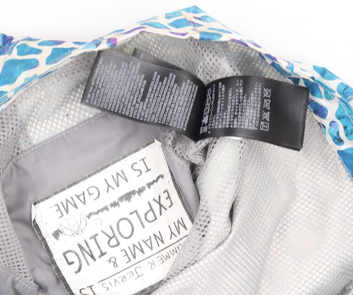 The North Face Girls Blue Waterproof Hooded Rain Coat Jacket 7-8 Years