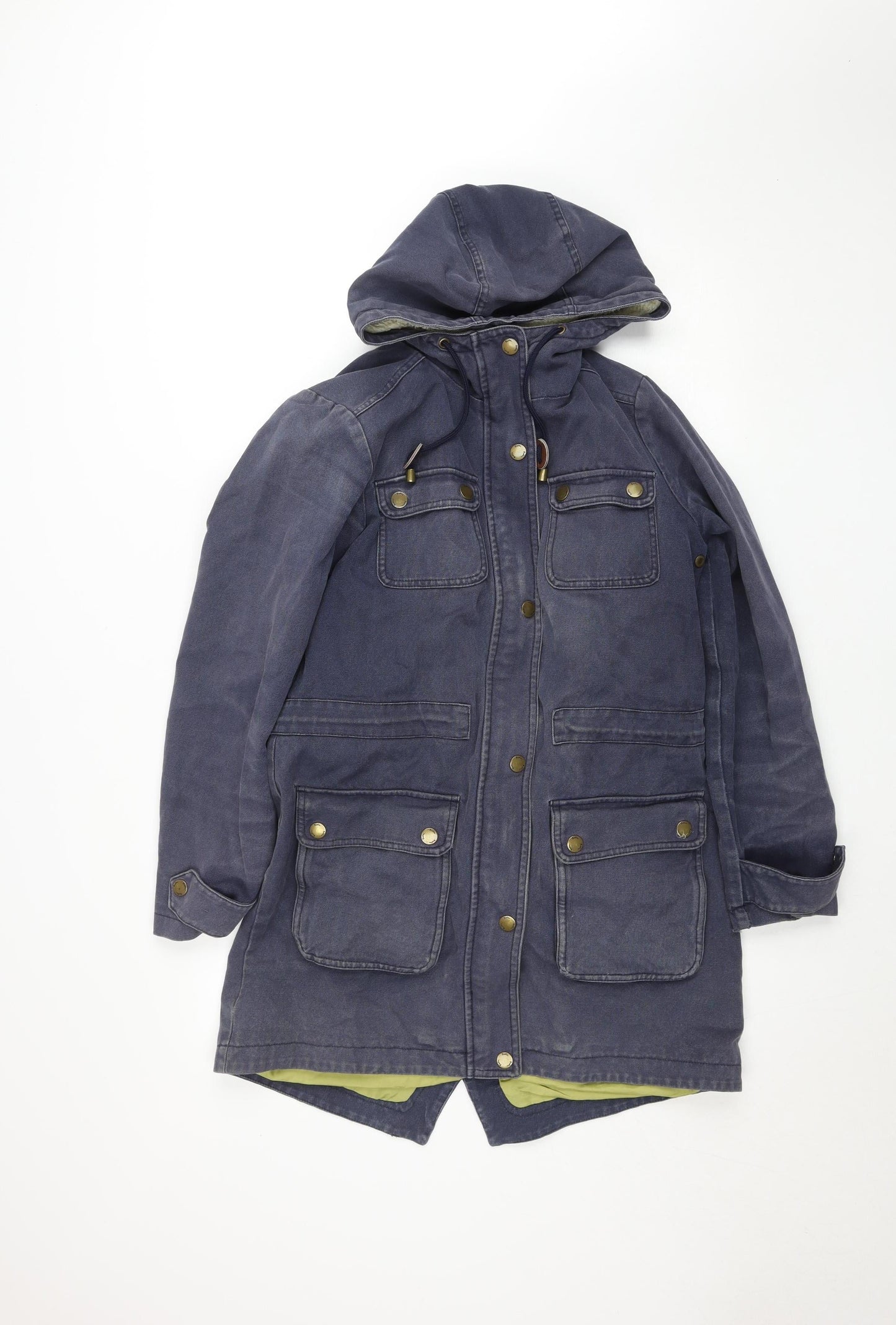 Womens UK Size 10 Regular Boden Blue Cotton Coat