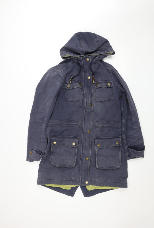 Womens UK Size 10 Regular Boden Blue Cotton Coat