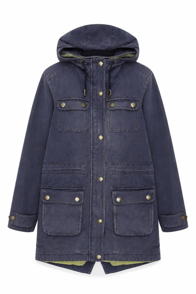 Womens UK Size 10 Regular Boden Blue Cotton Coat