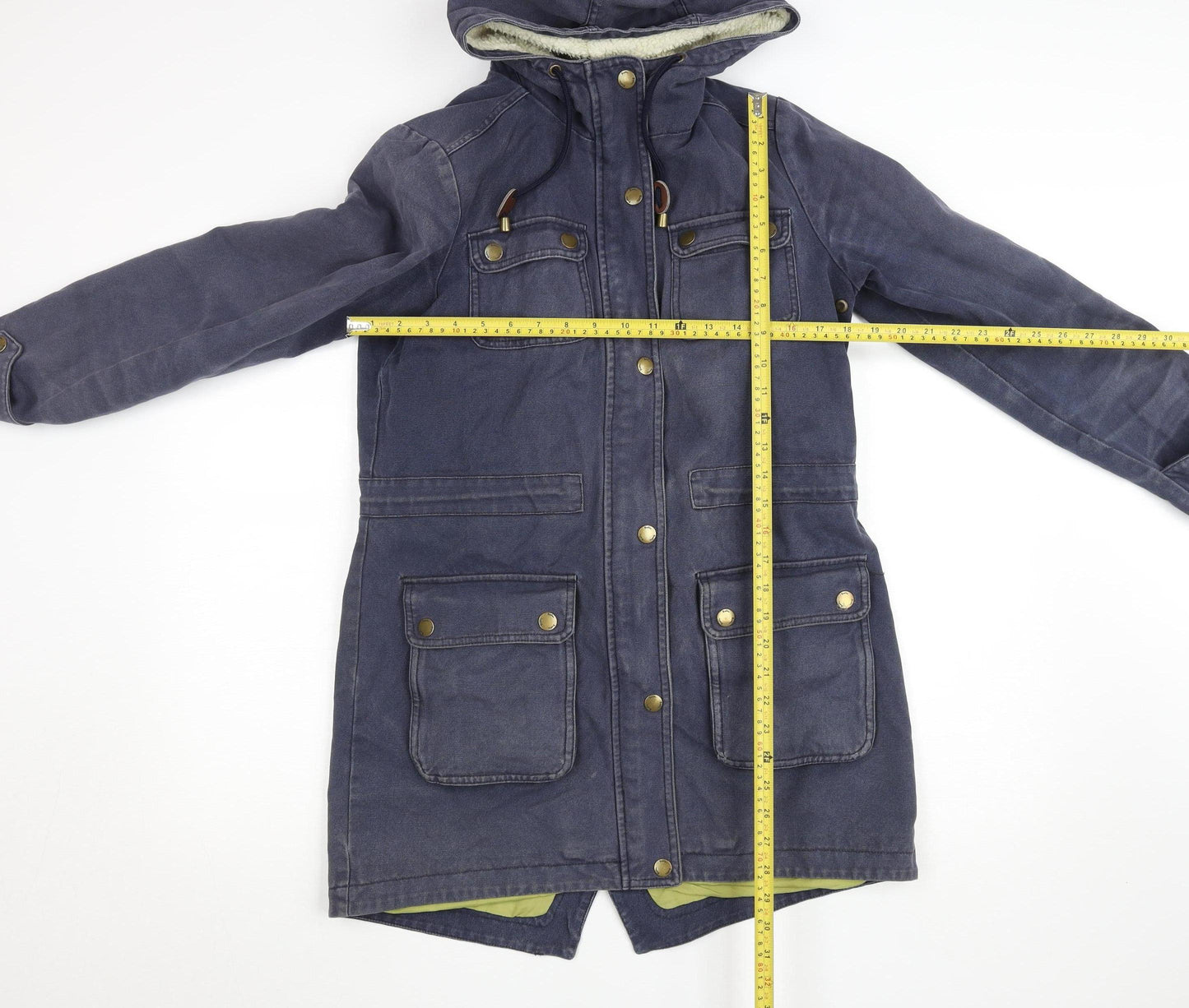 Womens UK Size 10 Regular Boden Blue Cotton Coat