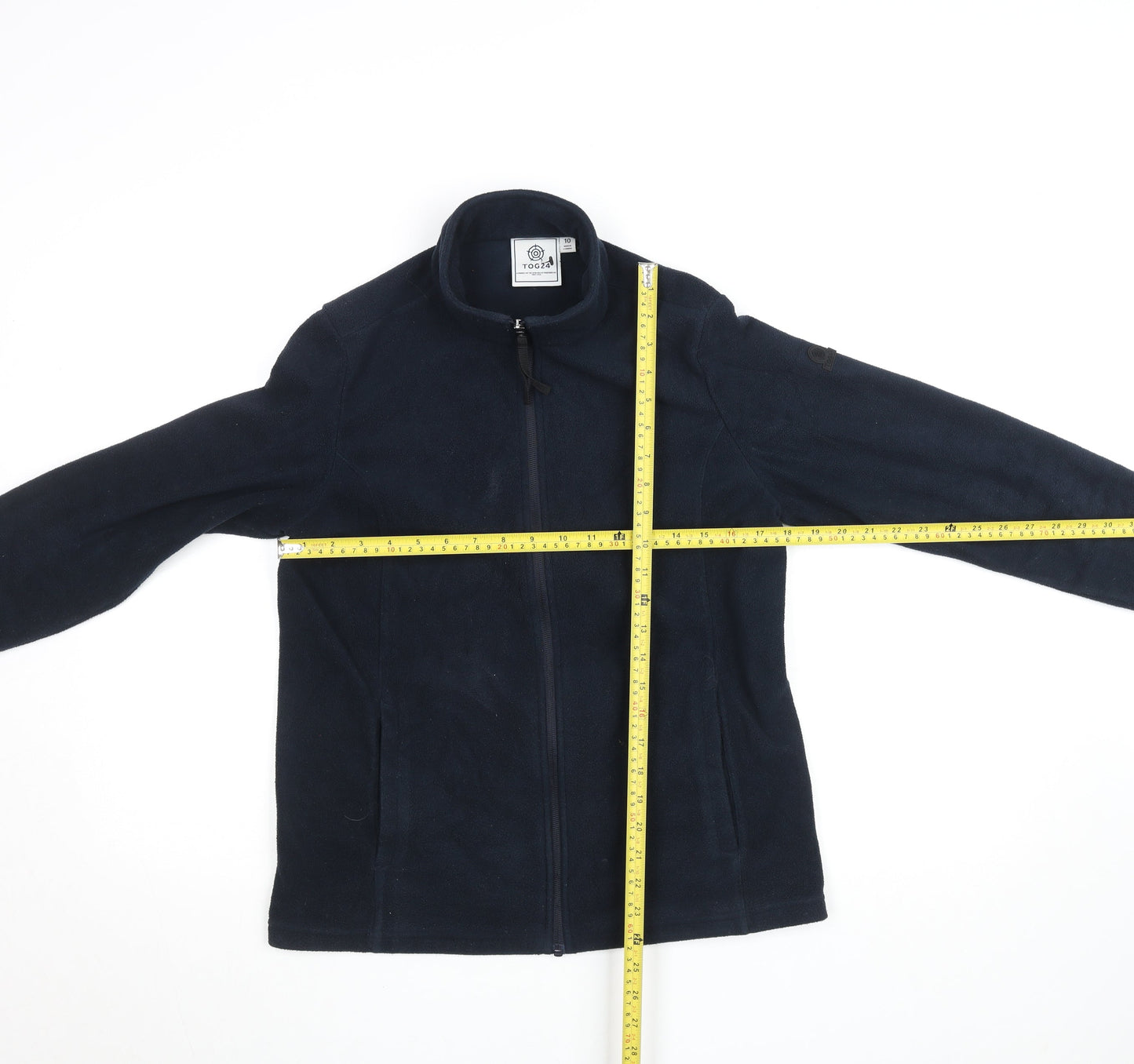 TOG24 Womens Black Fleece Full Zip Outdoor Jacket Size 10