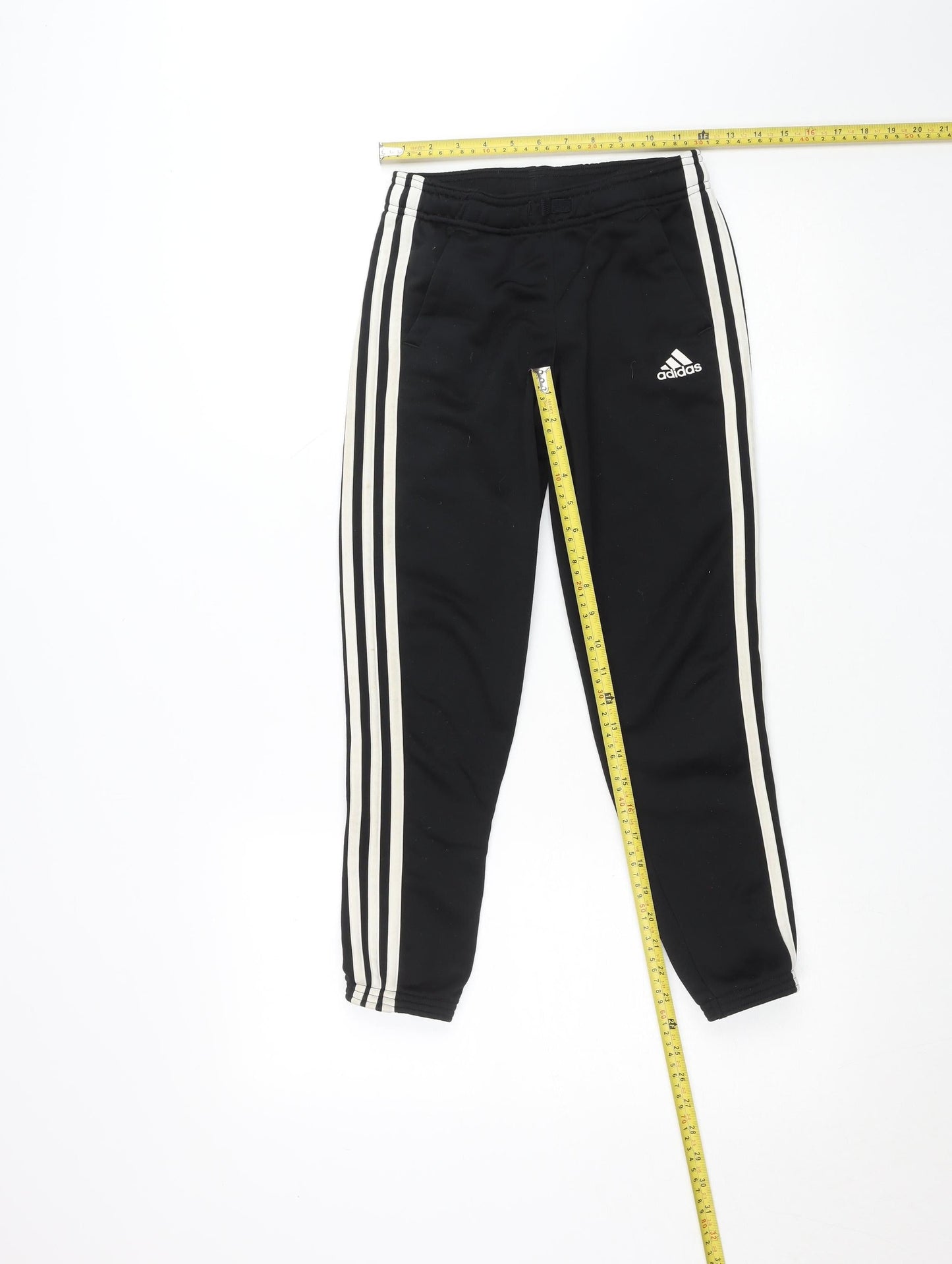 Adidas Boys Black 9-10 Years Track Pants with Side Stripes