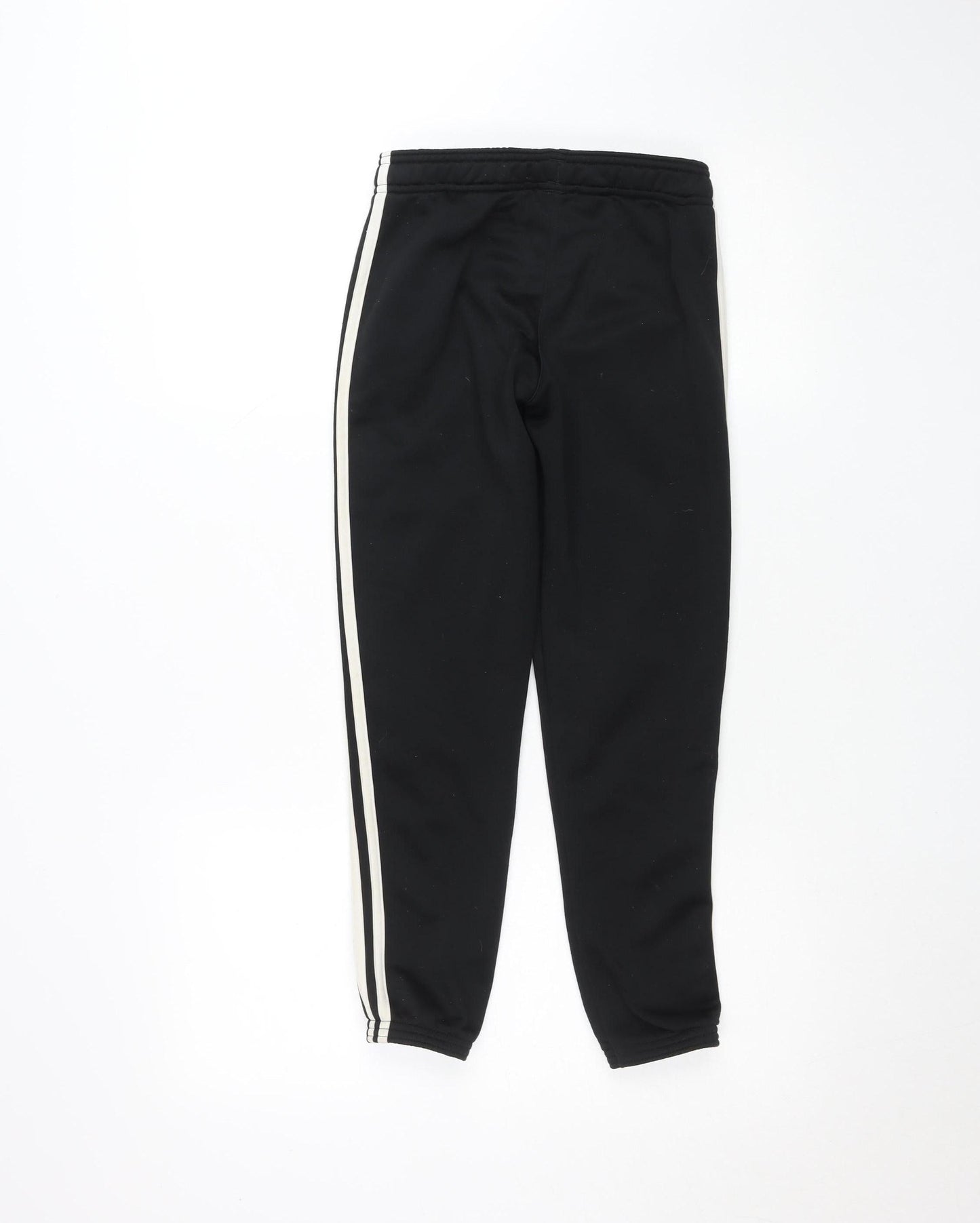 Adidas Boys Black 9-10 Years Track Pants with Side Stripes