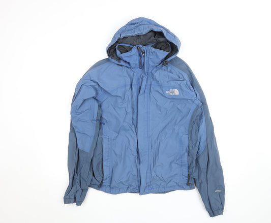 The North Face Boys Blue Waterproof Hooded Rain Jacket Size S