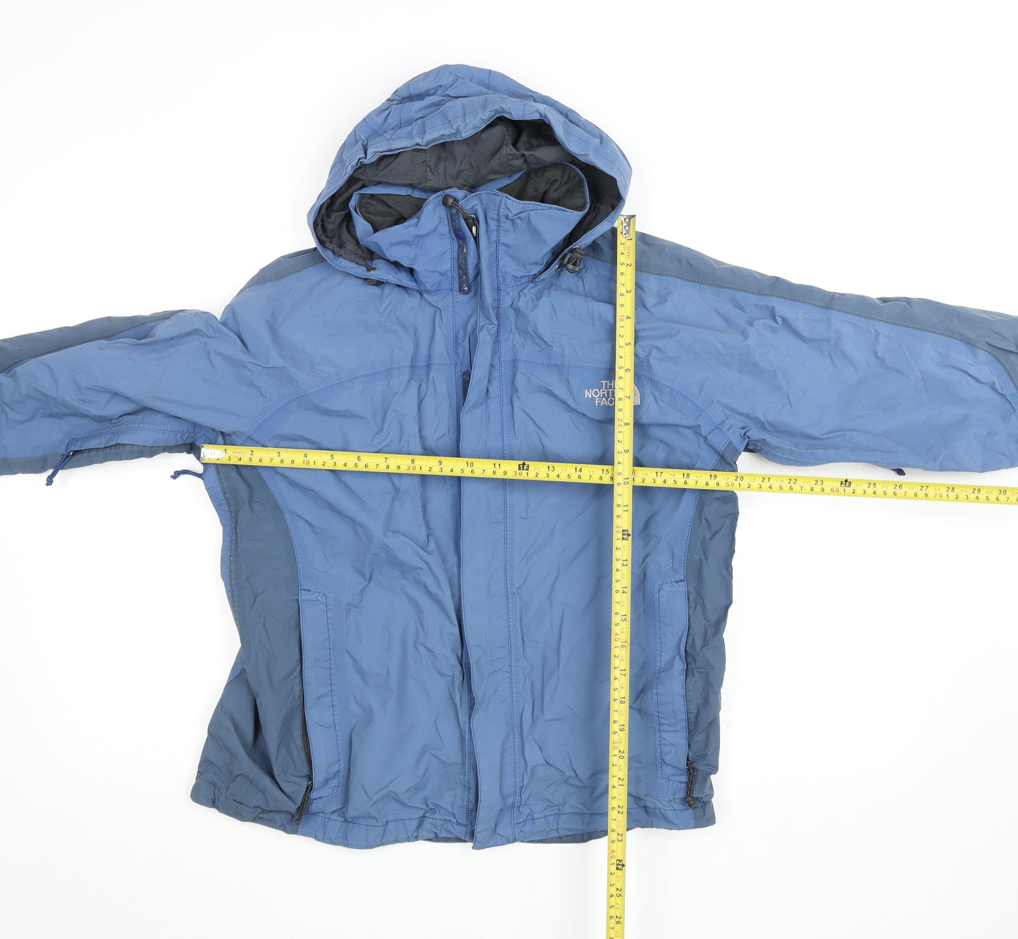 The North Face Boys Blue Waterproof Hooded Rain Jacket Size S
