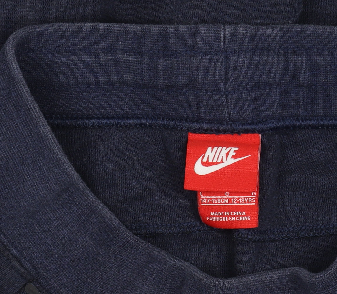 Nike Boys Blue Fleece Jogger Trousers 12-13 Years Activewear Comfort Fit