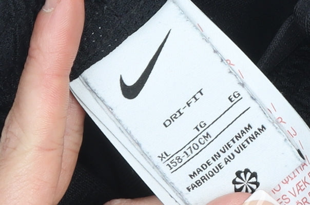 Nike Boys Black Dri-FIT Jogger Trousers XL 158-170cm Elastic Waist Activewear