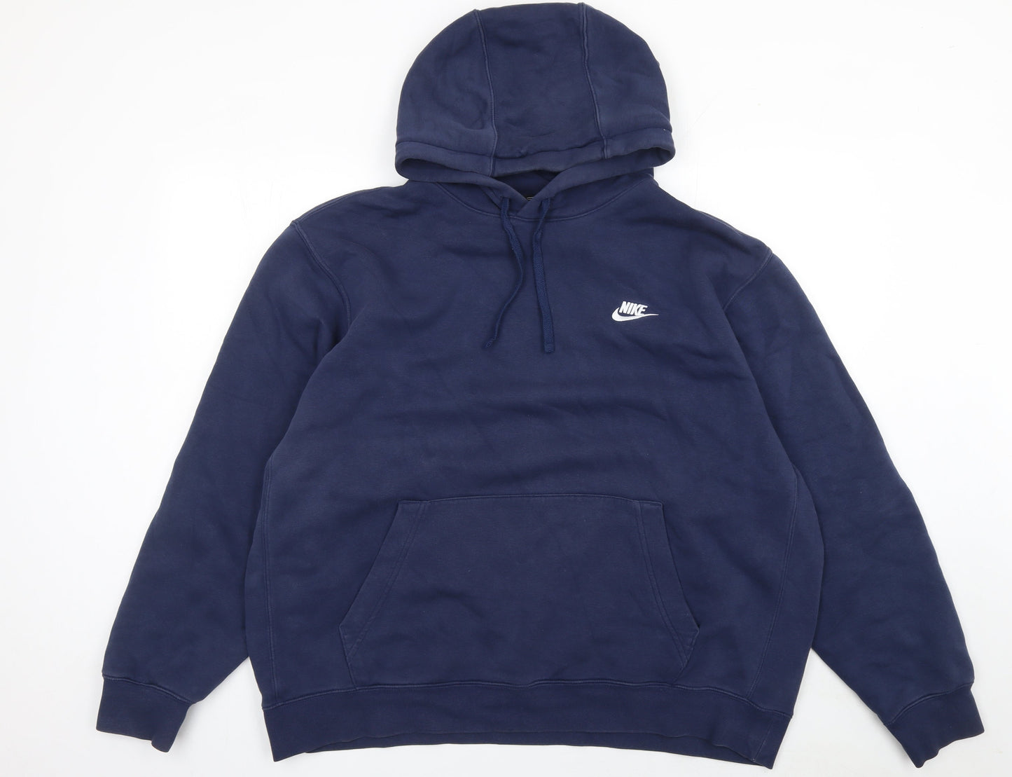 Nike Men’s Blue Pullover Hoodie XL Regular Fit Fleece Sweatshirt