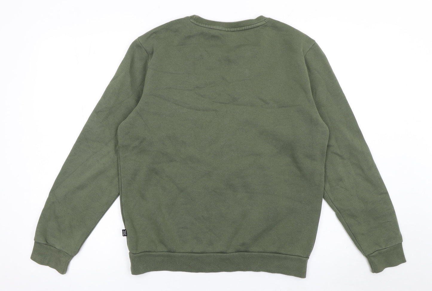 Mens UK S Regular PUMA Green Pullover Sweatshirt