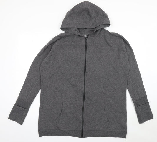 Mamas & Papas Womens Grey Full Zip Hoodie Size 16 Long Sleeve Casual