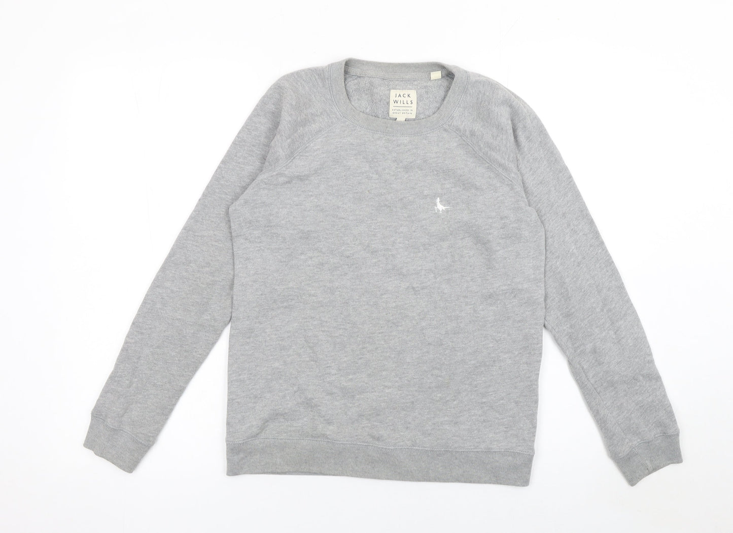 Womens UK 10 Regular Jack Wills Grey Pullover Sweatshirt