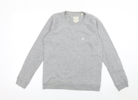 Womens UK 10 Regular Jack Wills Grey Pullover Sweatshirt