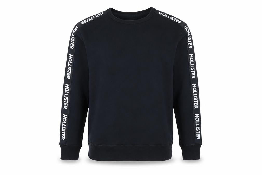 Hollister Men’s Black XS Logo Pullover Sweatshirt Crew Neck