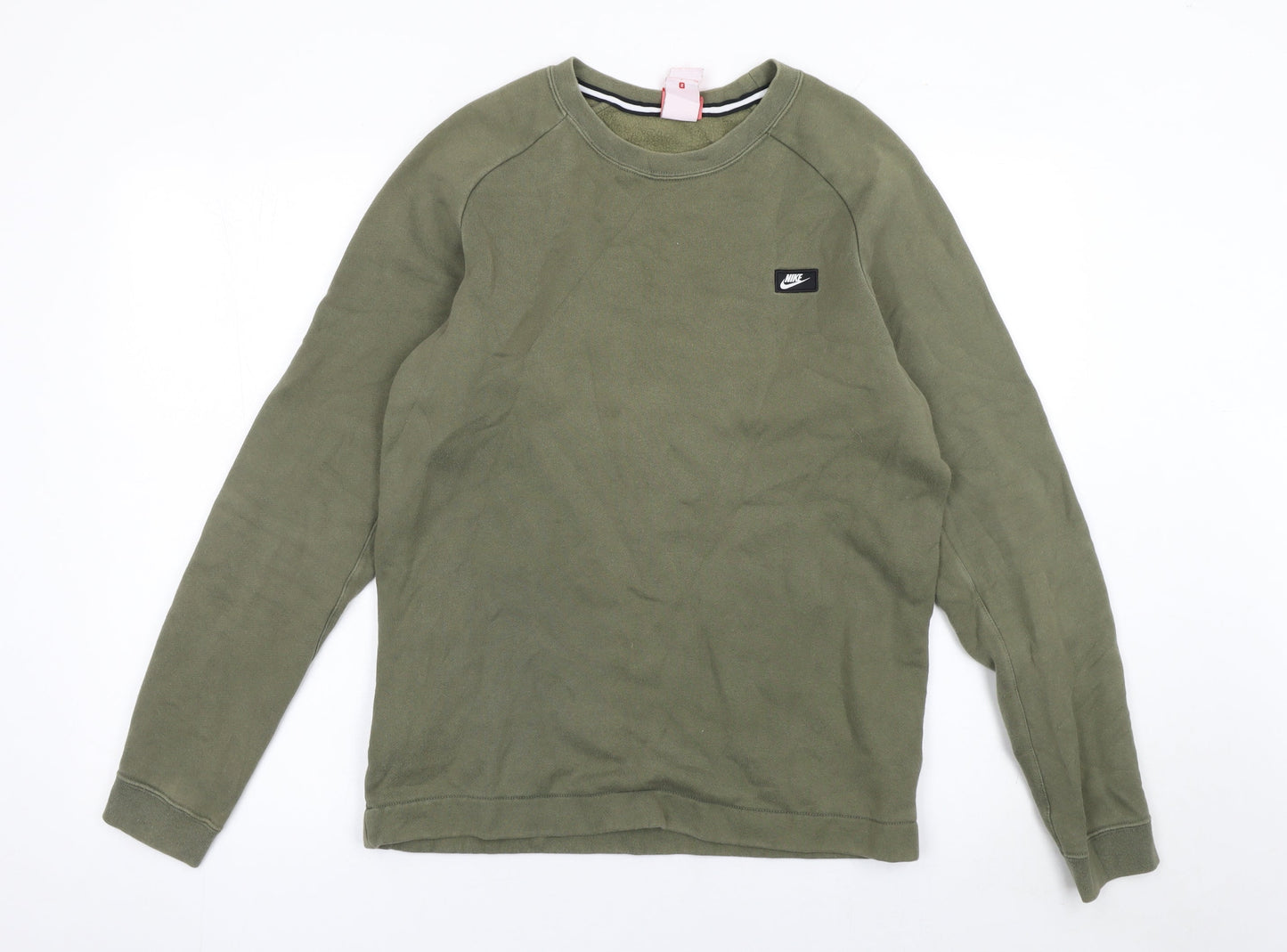 Nike Men’s Green Crew Neck Pullover Sweatshirt Size S Regular Fit