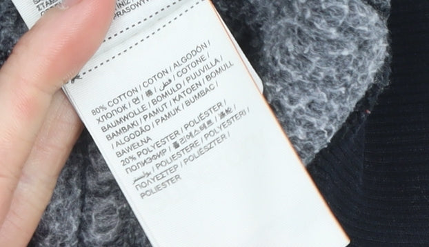 Superdry Women Black Full Zip Hoodie Size S Track & Field Logo