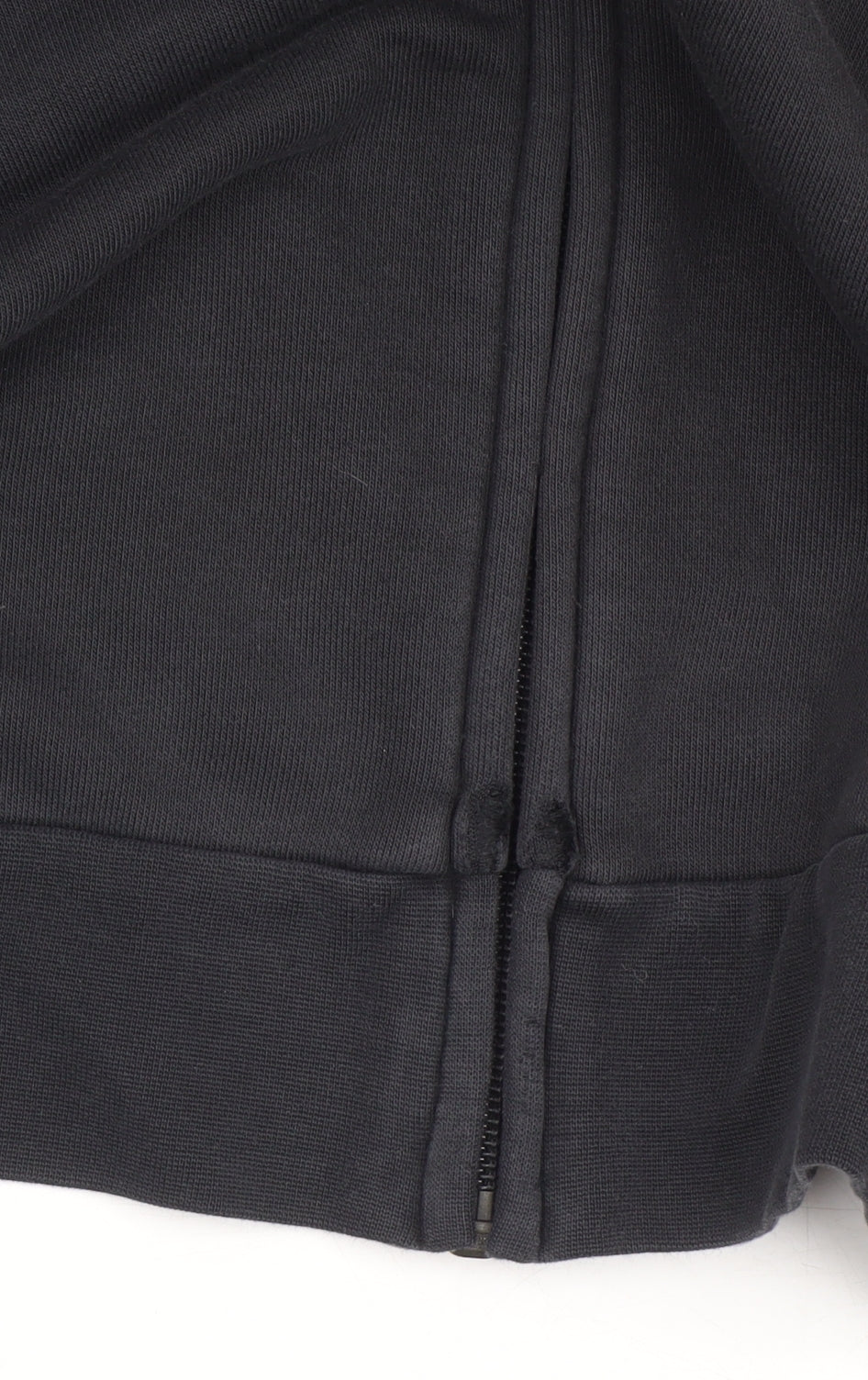 Adidas Womens Black Full Zip Hoodie L Cotton Blend Sportswear