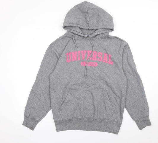 Universal Studios Women's Grey Hoodie Small Pullover Cotton Blend