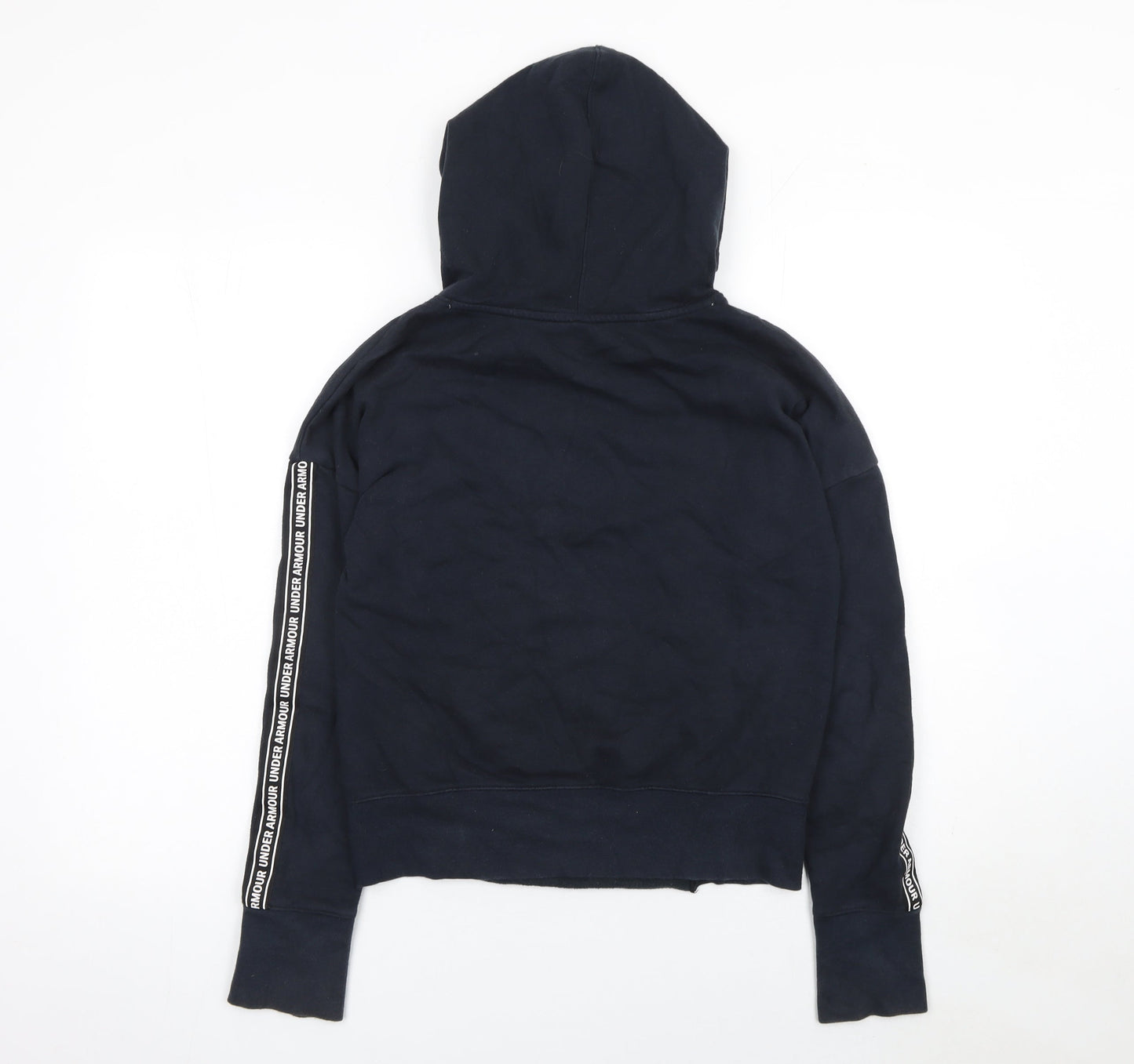 Under Armour Boys Black YLG Fitted Pullover Hoodie with Logo Trim