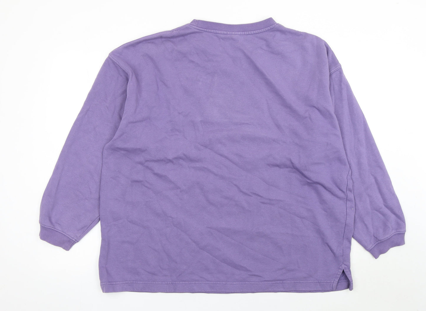 Weekday Womens Purple Pullover Sweatshirt Size S Cotton Blend