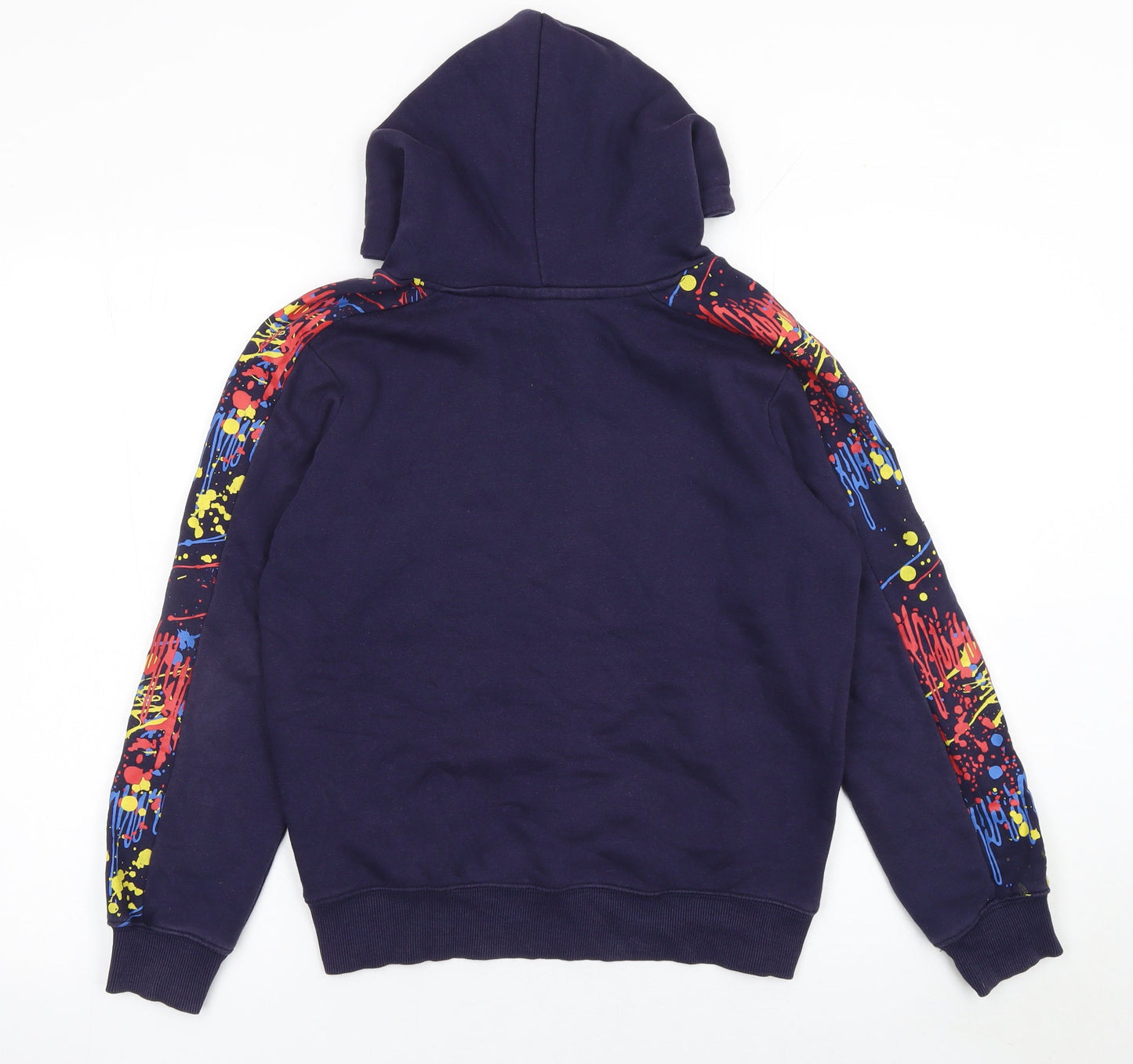Hype Boys Blue Hoodie 13 Years Pullover Graphic Print Logo Hooded Jumper