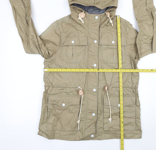 Levi's Women's Beige Hooded Parka Jacket L Regular Cotton Blend