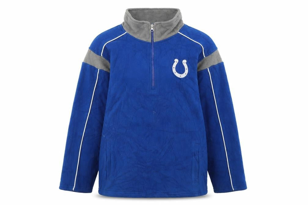 NFL Team Apparel Women's Blue 1/4 Zip Pullover Sweatshirt XXL Polyester