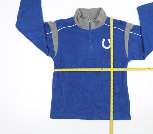 NFL Team Apparel Women's Blue 1/4 Zip Pullover Sweatshirt XXL Polyester