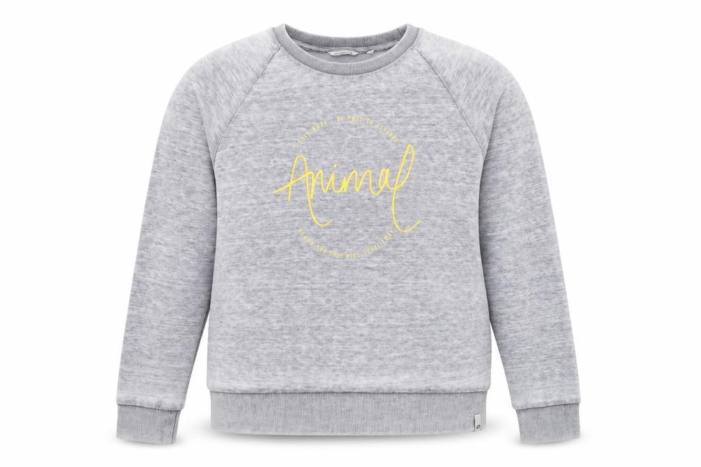Animal Womens Grey Logo Sweatshirt Size 10 Classic Fit