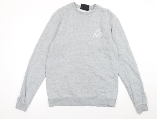 Kings Will Dream Men's Grey Crew Neck Pullover Sweatshirt Size M