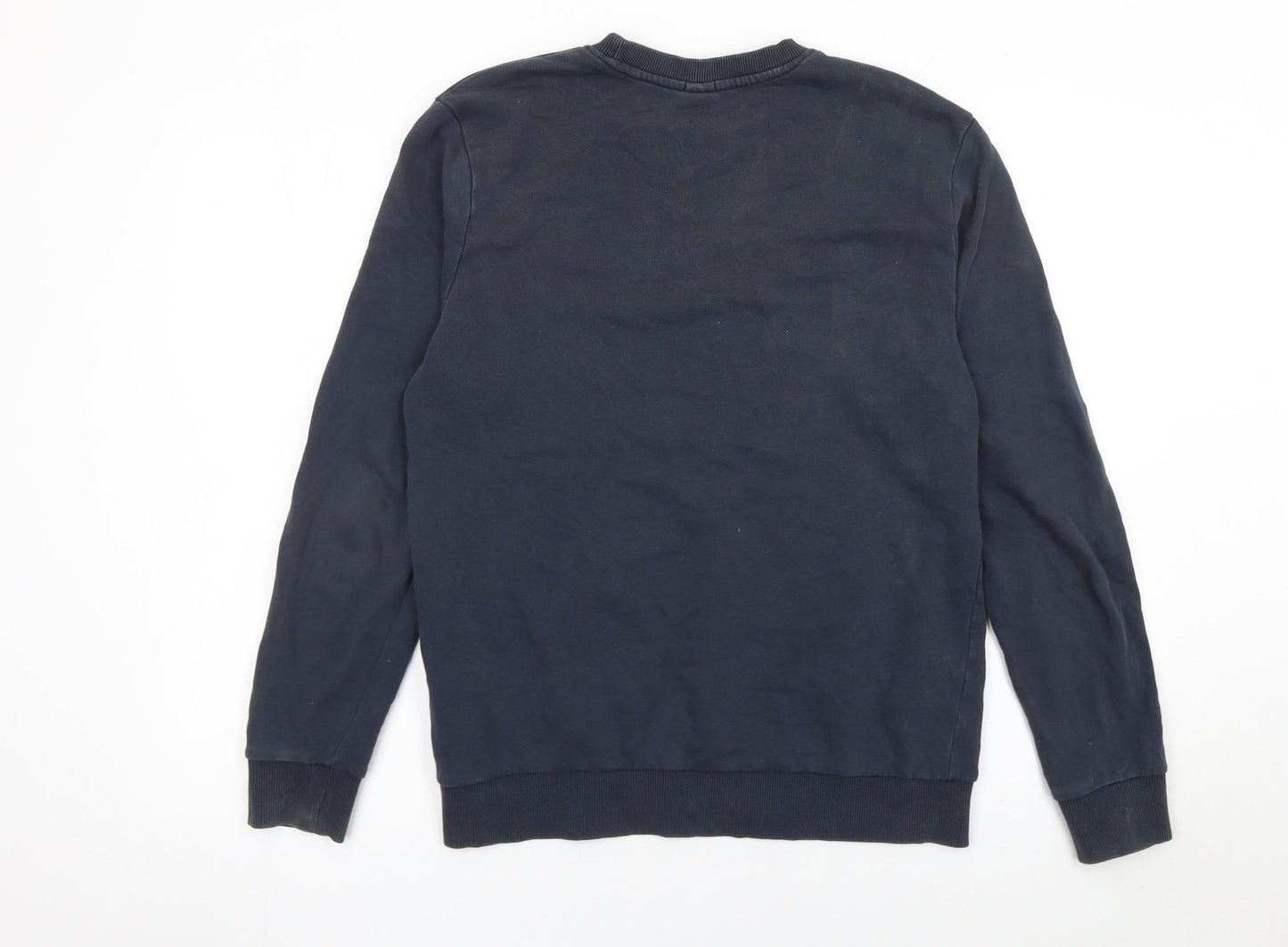 Hugo Boss Men's Blue Crew Neck Cotton Sweatshirt Size S