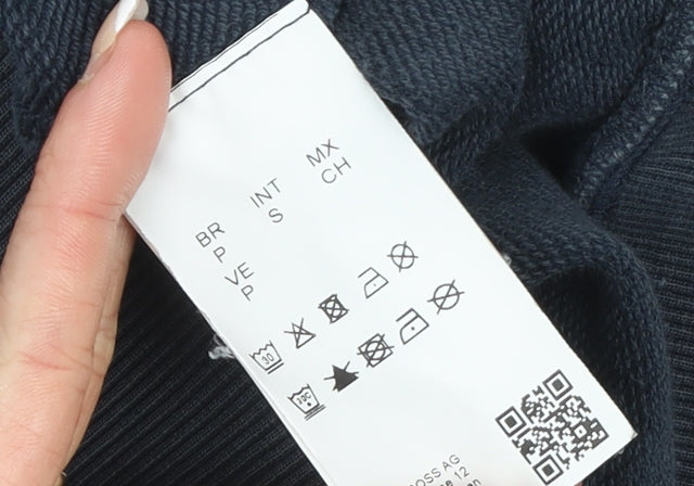 Hugo Boss Men's Blue Crew Neck Cotton Sweatshirt Size S