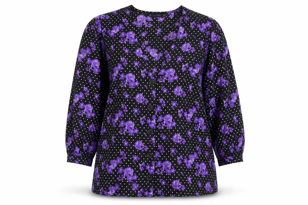 Dunnes Womens Multicoloured Floral Button Blouse Size M