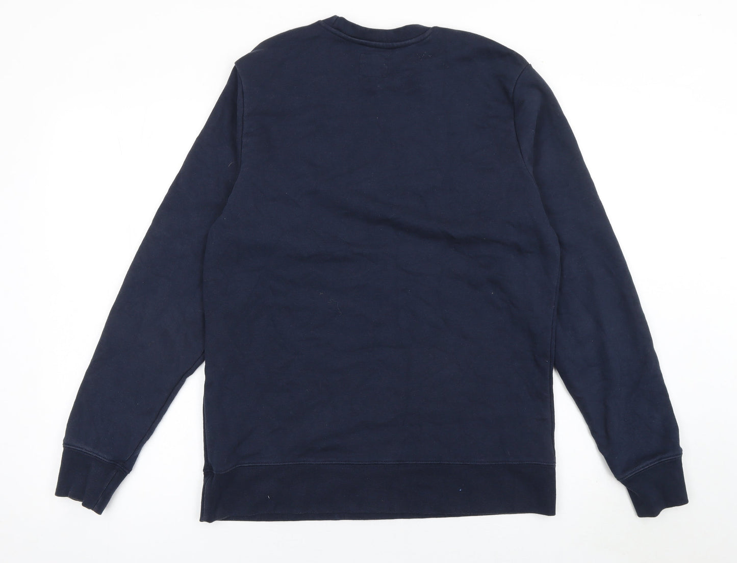 Champion Men's Blue Pullover Sweatshirt S Logo Crew Neck