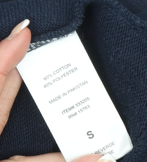 Champion Men's Blue Pullover Sweatshirt S Logo Crew Neck