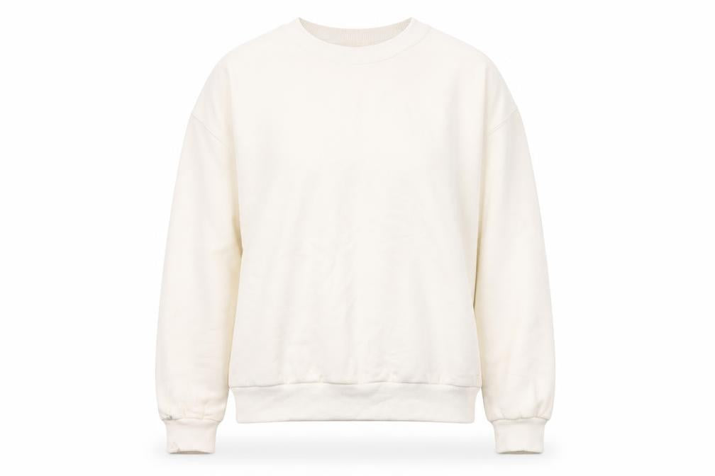 Hollister Women Beige Crew Neck Pullover Sweatshirt S