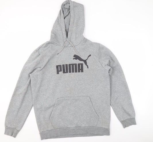 Mens UK M Regular PUMA Grey Pullover Hoodie