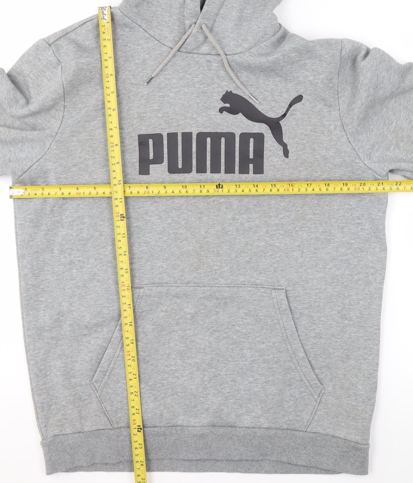 Mens UK M Regular PUMA Grey Pullover Hoodie