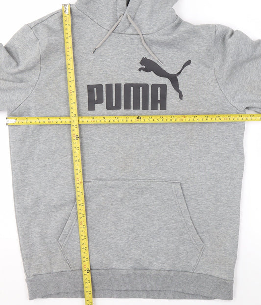 Mens UK M Regular PUMA Grey Pullover Hoodie