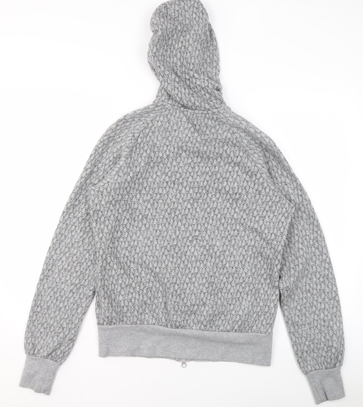 Nike Womens Grey Full Zip Hoodie Size L 14/16 Sportswear Printed