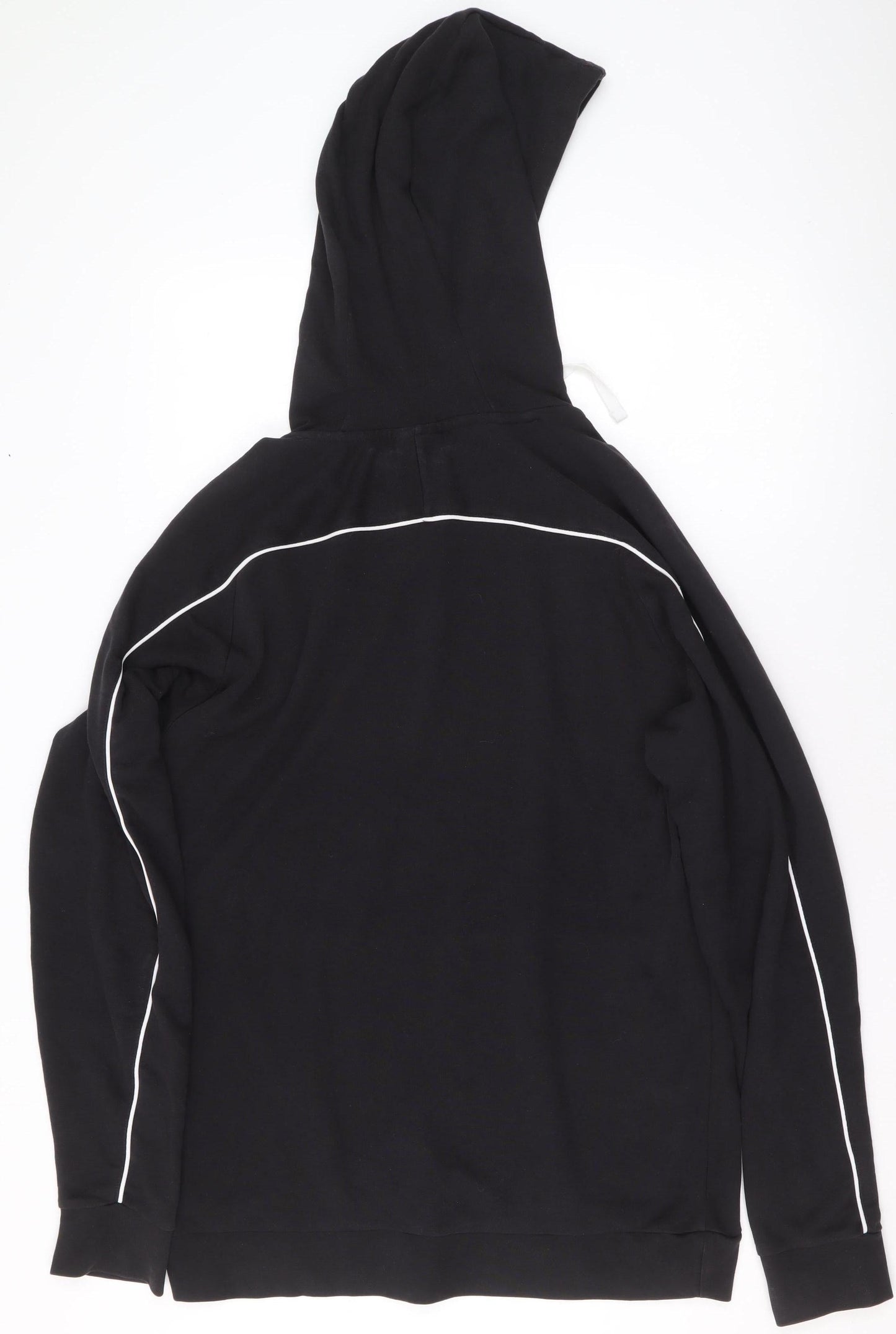 Gymshark Women Black S Pullover Hoodie Cotton Blend Drawstring